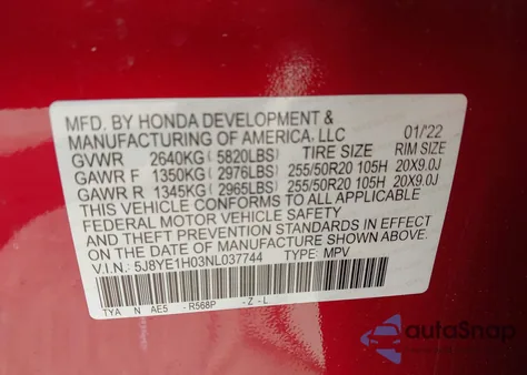 2022 Acura Mdx A-Spec Package из США, поврежденный, VIN 5J8YE1H03NL037744